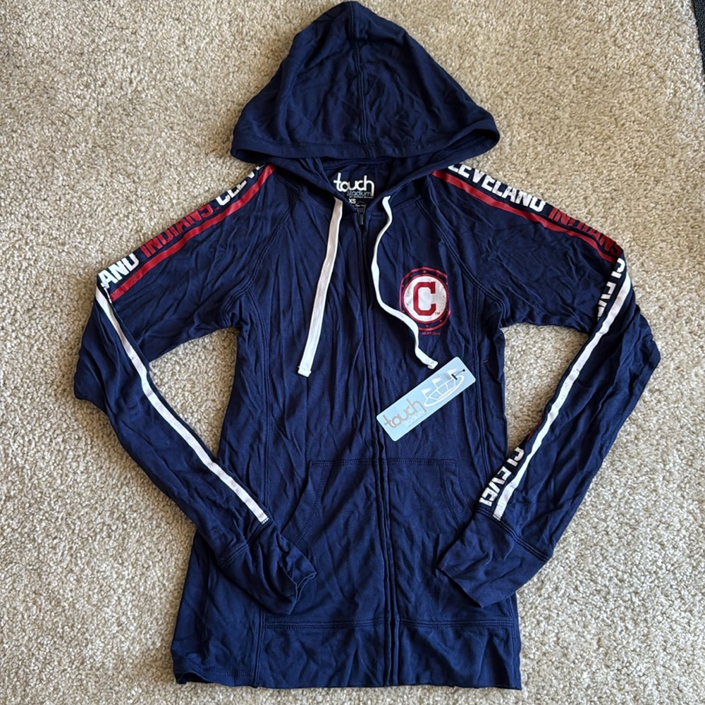 Cleveland Indians Blue Hooded Sweater